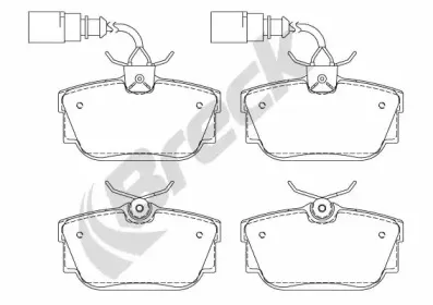 23224 00 702 10 BRECK Комплект тормозных колодок, дисковый тормоз